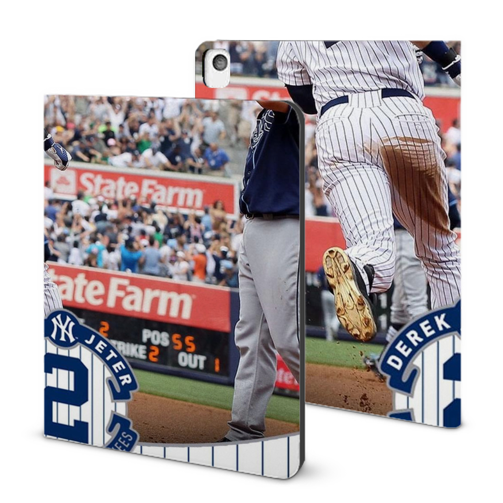 Derek Jeter 102 IPad Book-Style Case With Pencil Slot – Slim PU & TPU Cover – Full Protection, Precise Fit, Water & Scratch Resistant